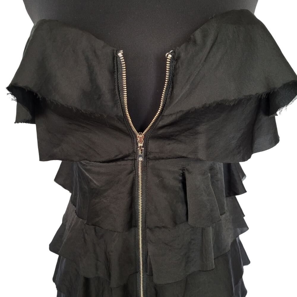 Whimsical Goth Ruffle Dress Zipper Small - Picture 6 of 6